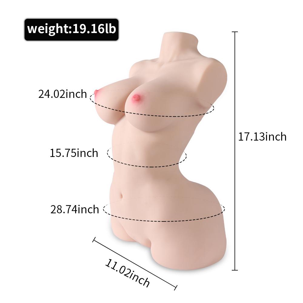 Hermosa 17.13インチ 巨乳 膣 アナル 本物そっくりな男性用マスターベーター