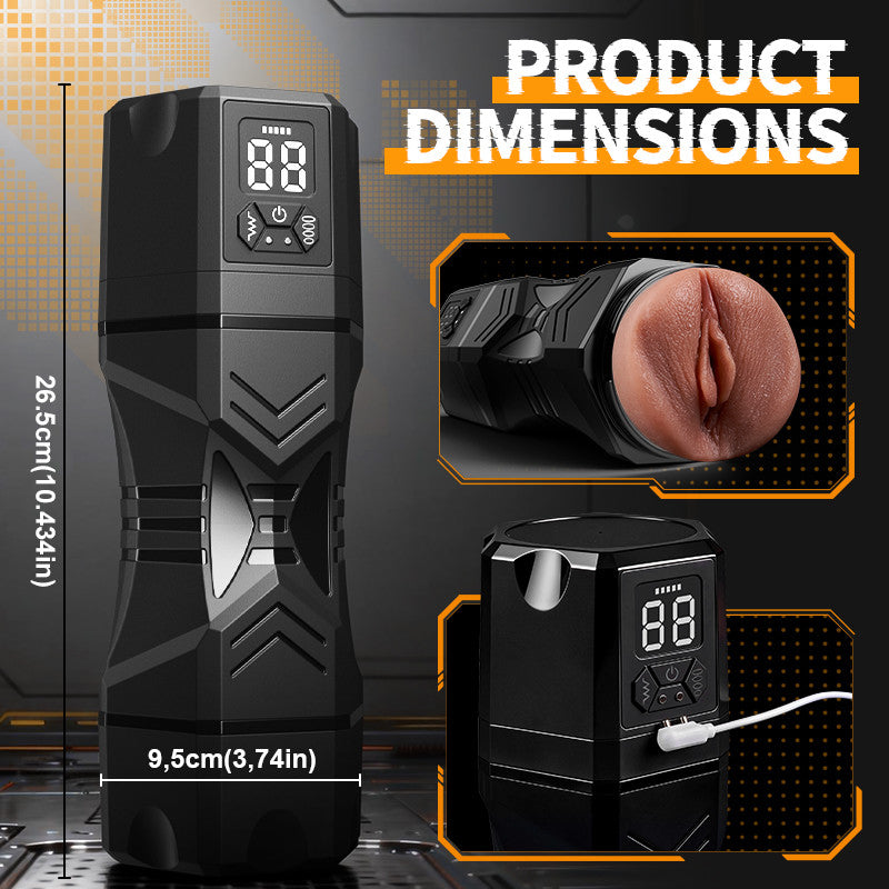 【Free shipping】Captain Titan – Male Stroker with 5 Suction 9 Vibrations Realistic Riding & Squeezing Action for Intense
