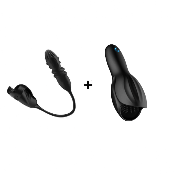 Buyging™ 7段階スラスト、7段階振動の亀頭トレーナー、強烈なペニスと肛門刺激用
