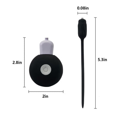 Buyging™ Full Silicone Urethral Plug Dilator with 20 Vibration Modes