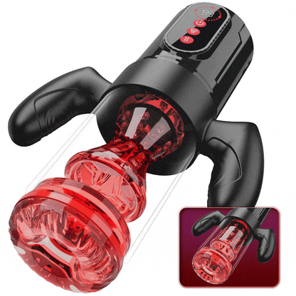 Terminator - Telescopic Rotating Male Masturbator - 9 Modes Sucking Thrusting with Handle