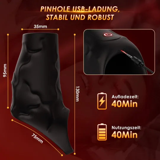 😍Manchon pénien vibrant 4-en-1 – Améliorez votre plaisir sexuel💖