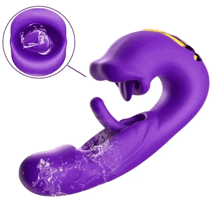 💥Nouveau en vente 2026 💞Vibromasseur point G pour femme, avec 7 modes de vibration claquant et 5 modes de léchage/succion.