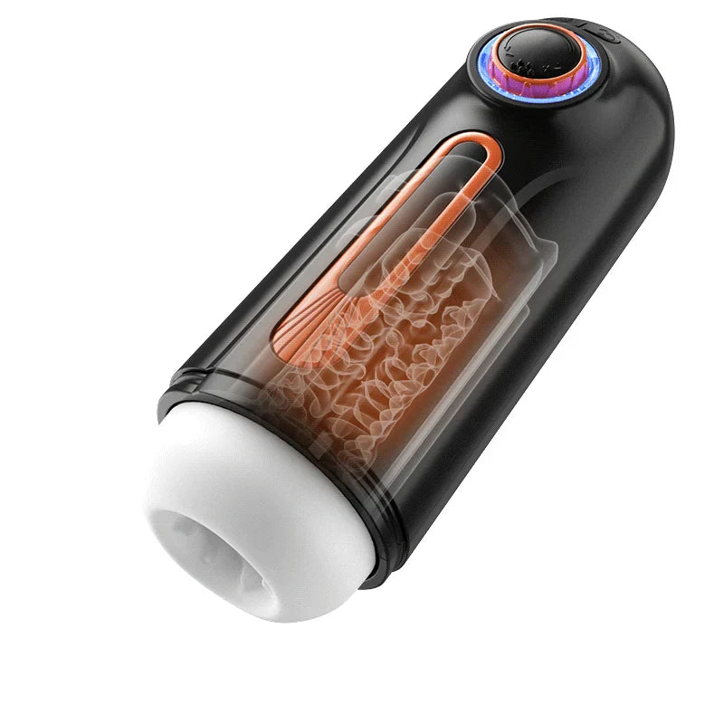 10 Niveaux de Poussée 10 Niveaux de Vibration 3 Niveaux d'Aspiration Chauffant Masturbateur Masculin