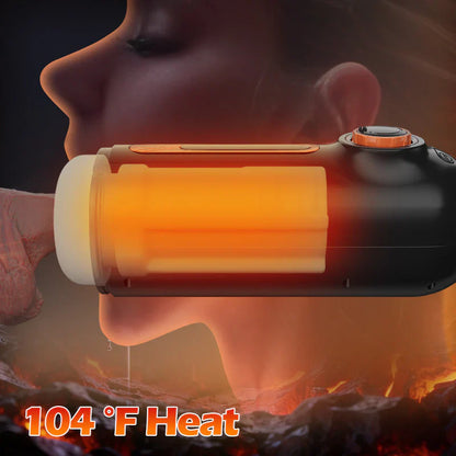 10 Niveaux de Poussée 10 Niveaux de Vibration 3 Niveaux d'Aspiration Chauffant Masturbateur Masculin