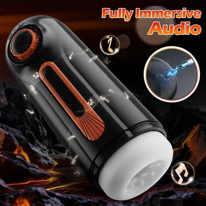 10 Niveaux de Poussée 10 Niveaux de Vibration 3 Niveaux d'Aspiration Chauffant Masturbateur Masculin