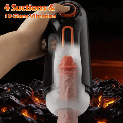 10 Niveaux de Poussée 10 Niveaux de Vibration 3 Niveaux d'Aspiration Chauffant Masturbateur Masculin