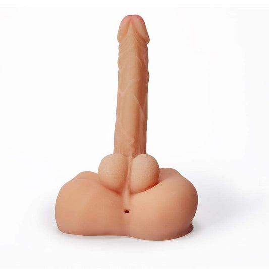 Godemichet réaliste de 18,49 cm avec trou anal pour masturbateur adulte