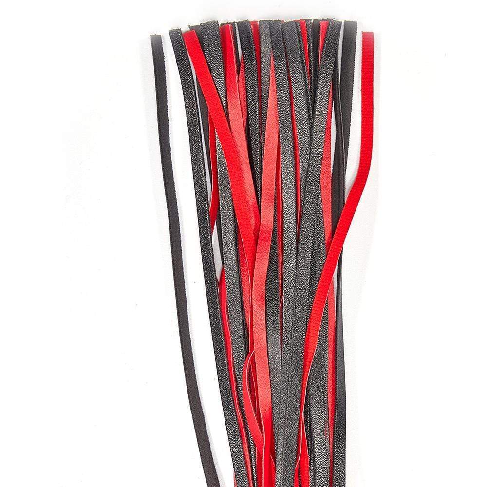 Fouet à fesser noir et rouge pour le flirt