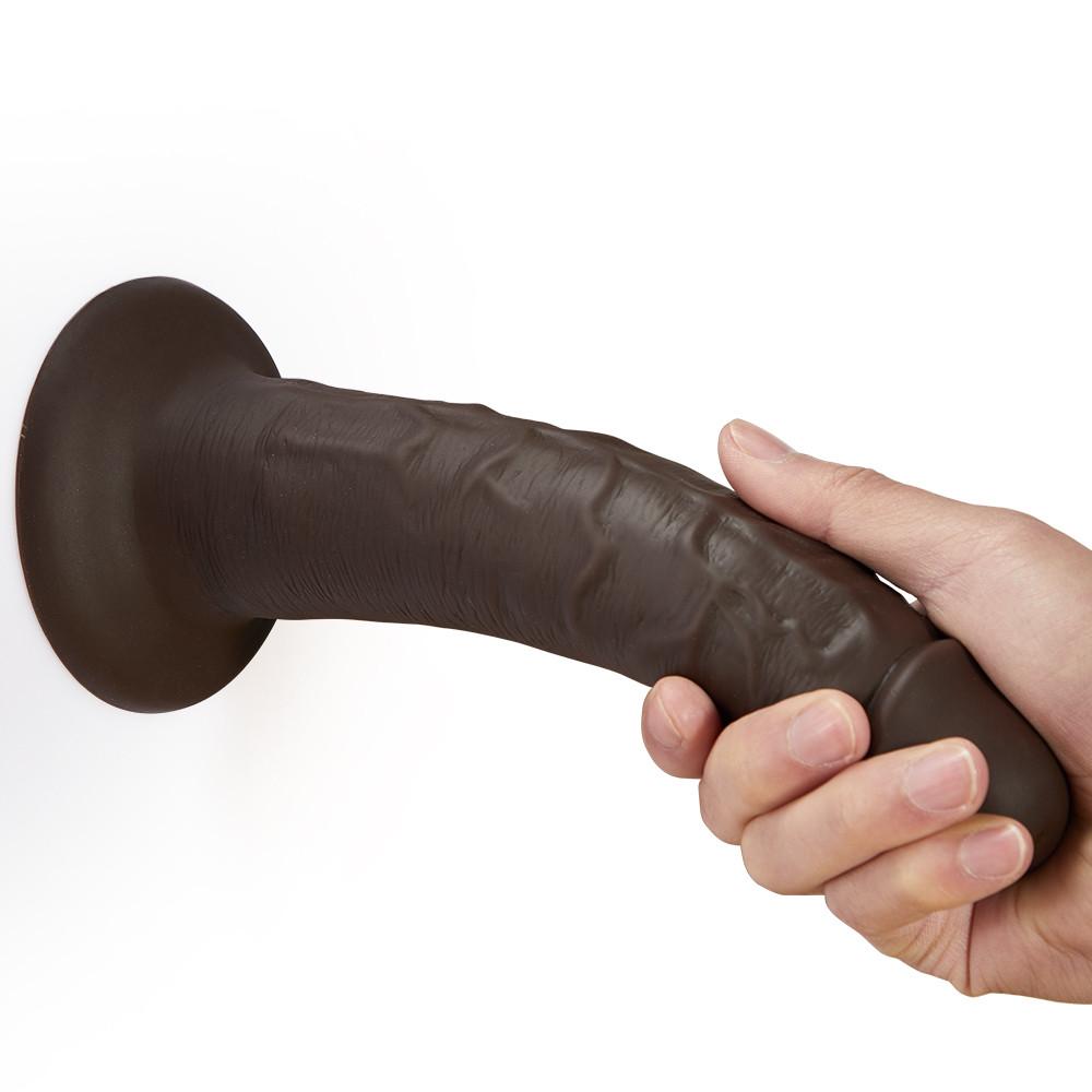 Ventouse-gode réaliste manuelle noire