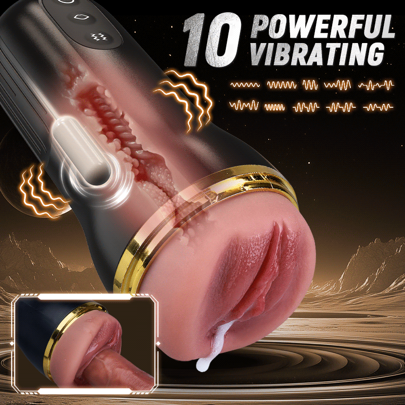 Captain Deep Throat Male Stroker with 10 Vibrating & Suction Modes