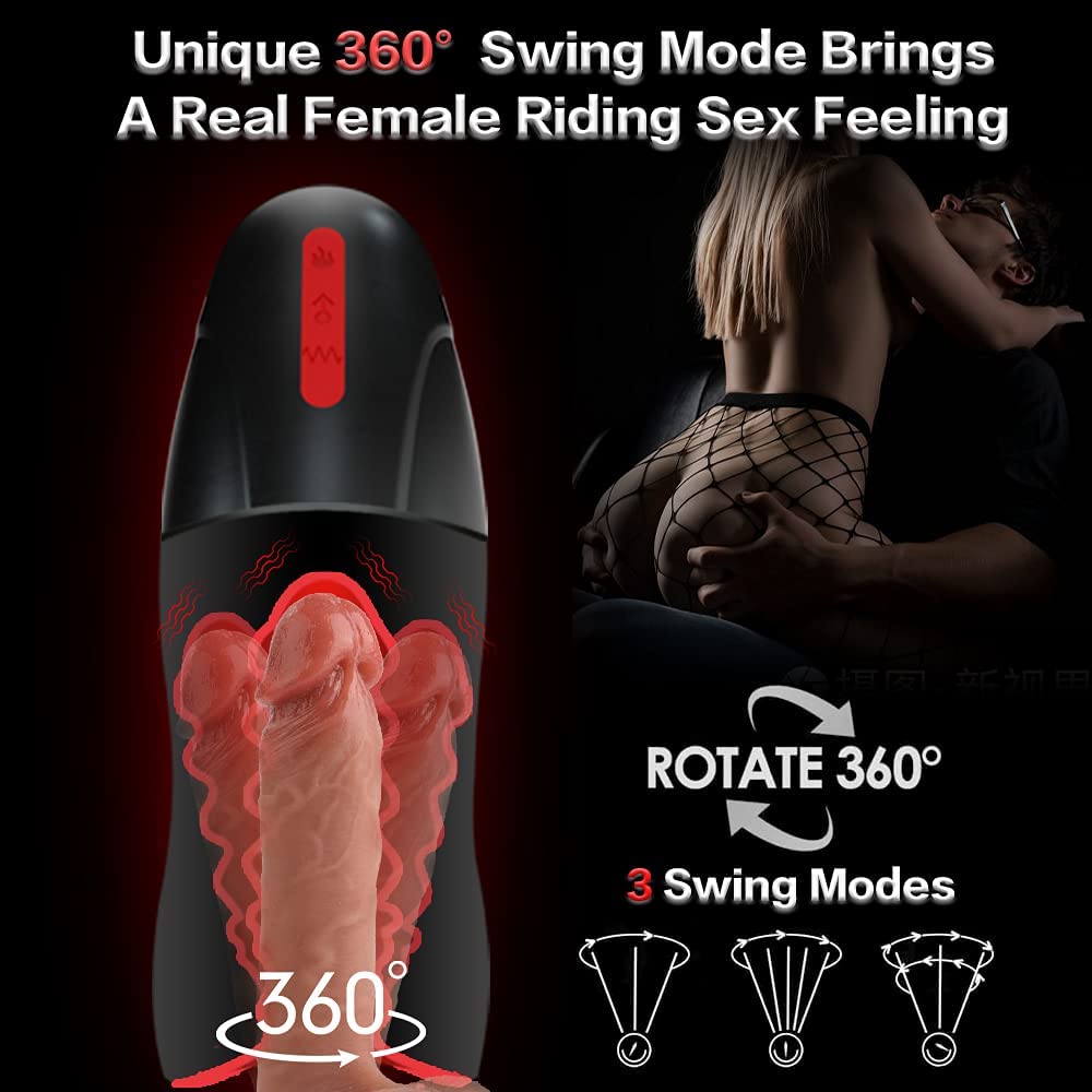 Masturbateur automatique pour hommes avec balancement conique à 360°