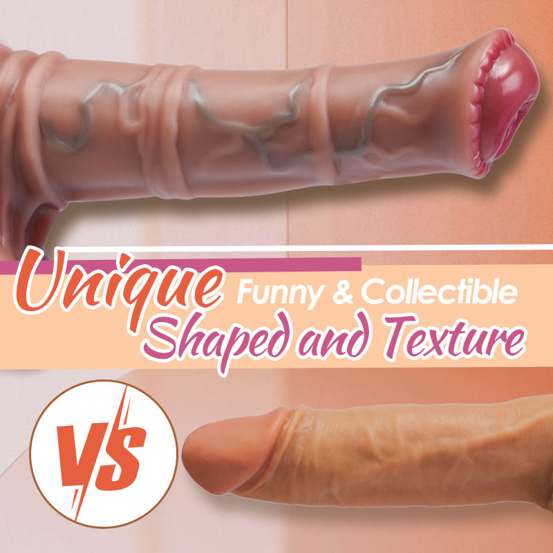 Buyging™ 3 Dildo Chauffant Vibratoire Télescopique 10 Vitesses 19,7 cm