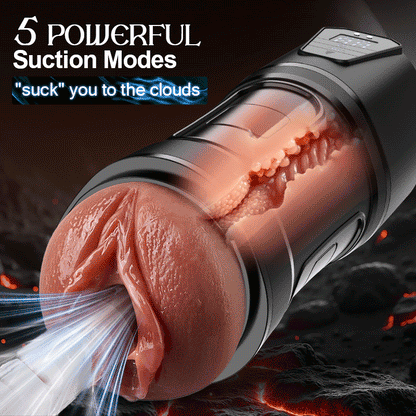 Challenger - 10 Vibrations, 5 Suctions, Ultra-Realistic Vagina, Simulated Masturbator