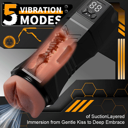 【Free shipping】Captain Titan – Male Stroker with 5 Suction 9 Vibrations Realistic Riding & Squeezing Action for Intense