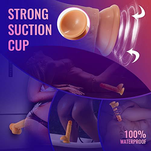 Thrusting Dildo Vibrator with Rotation and Heating Sex Toy