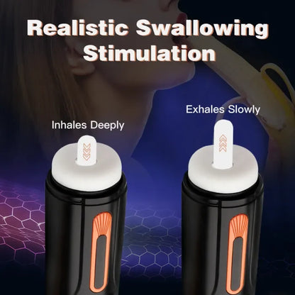 10 Niveaux de Poussée 10 Niveaux de Vibration 3 Niveaux d'Aspiration Chauffant Masturbateur Masculin