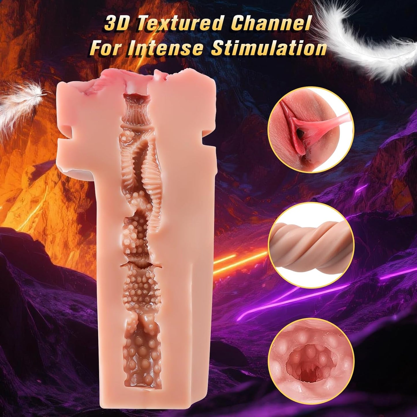 Free shipping｜Captain Titan - 6.5 Inch Massive Real Feel Ergonomic Grip Unbeatable Value Blowjob Stroker