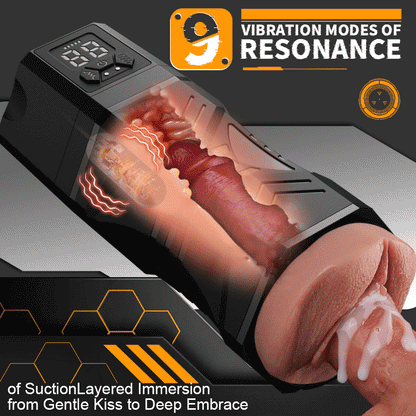 【Free shipping】Captain Titan – Male Stroker with 5 Suction 9 Vibrations Realistic Riding & Squeezing Action for Intense