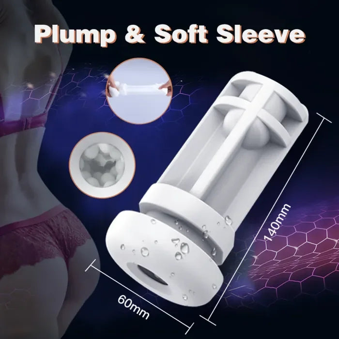 10 Niveaux de Poussée 10 Niveaux de Vibration 3 Niveaux d'Aspiration Chauffant Masturbateur Masculin
