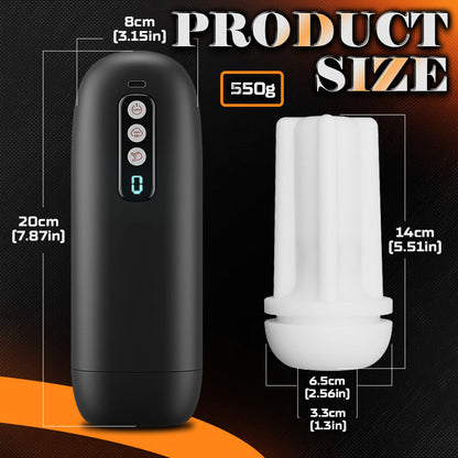 【Endless Milking】Sophia – 8 Vibration & Sucking Easy-Holding 3D Realistic Sleeve Automatic Male Stroker