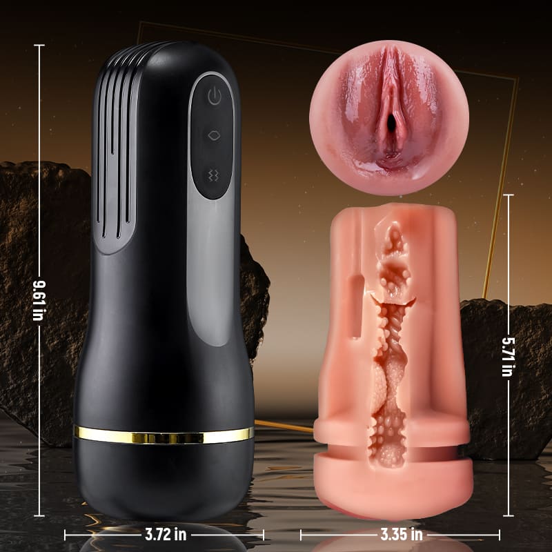 Captain Deep Throat Male Stroker with 10 Vibrating & Suction Modes