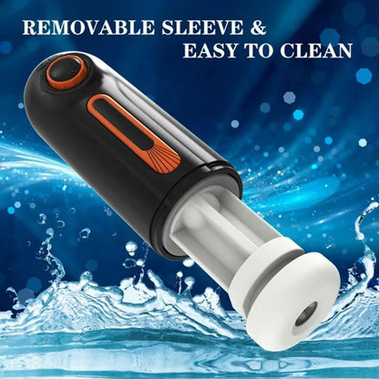 10 Niveaux de Poussée 10 Niveaux de Vibration 3 Niveaux d'Aspiration Chauffant Masturbateur Masculin