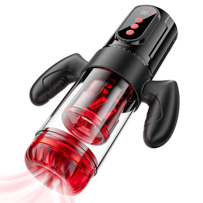 Terminator - Telescopic Rotating Male Masturbator - 9 Modes Sucking Thrusting with Handle
