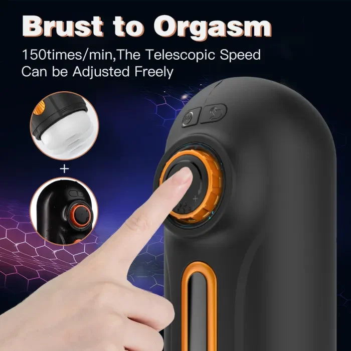 10 Niveaux de Poussée 10 Niveaux de Vibration 3 Niveaux d'Aspiration Chauffant Masturbateur Masculin