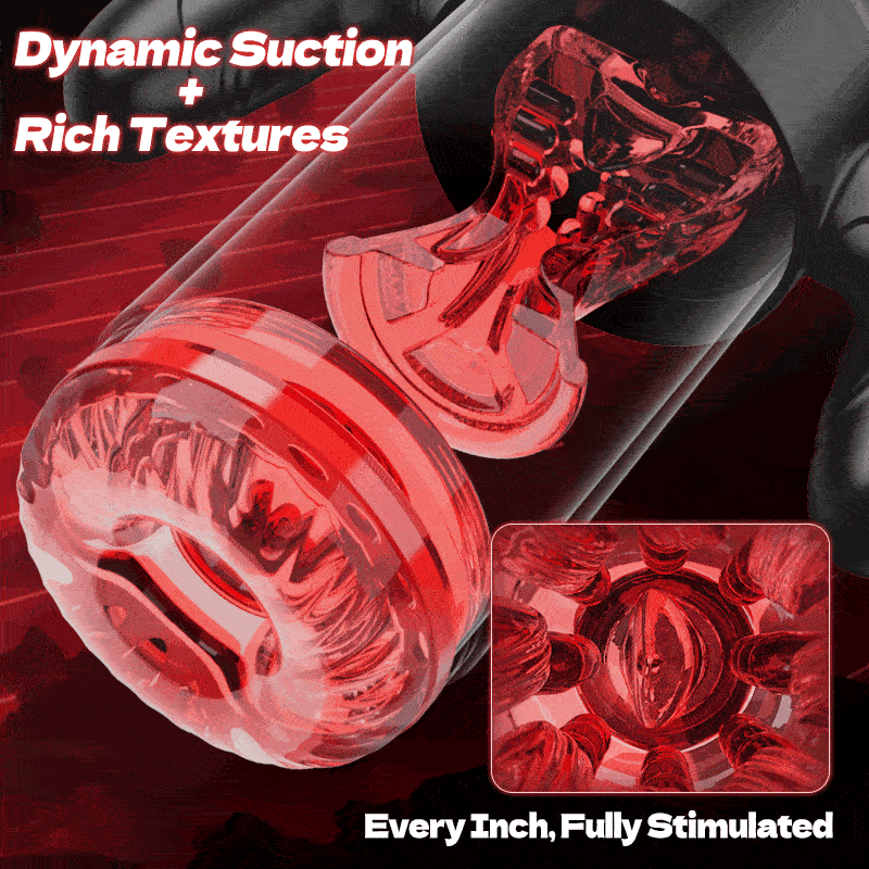 Terminator - Telescopic Rotating Male Masturbator - 9 Modes Sucking Thrusting with Handle
