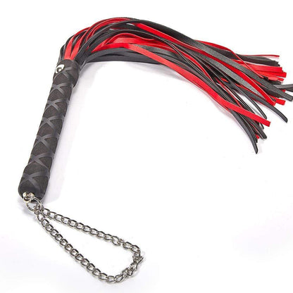 Fouet de flirt noir et rouge