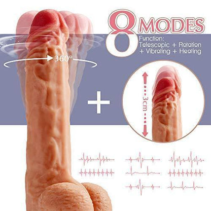 Vibromasseur 4 en 1 vibrant, propulsif et chauffant