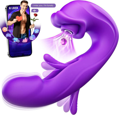 G-spot Vibrator Women Sex Toy with 7 Flapping Vibrating & 5 Licking Sucking Modes