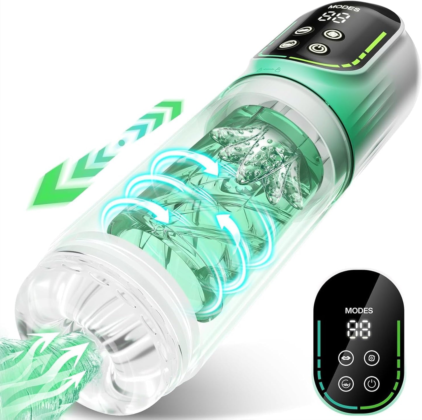Heaven - 7 Frequency Powerful Suction & Tongue Licking Male Stroker 5-in-1 Thrusting & Rotating Male Sex Toy