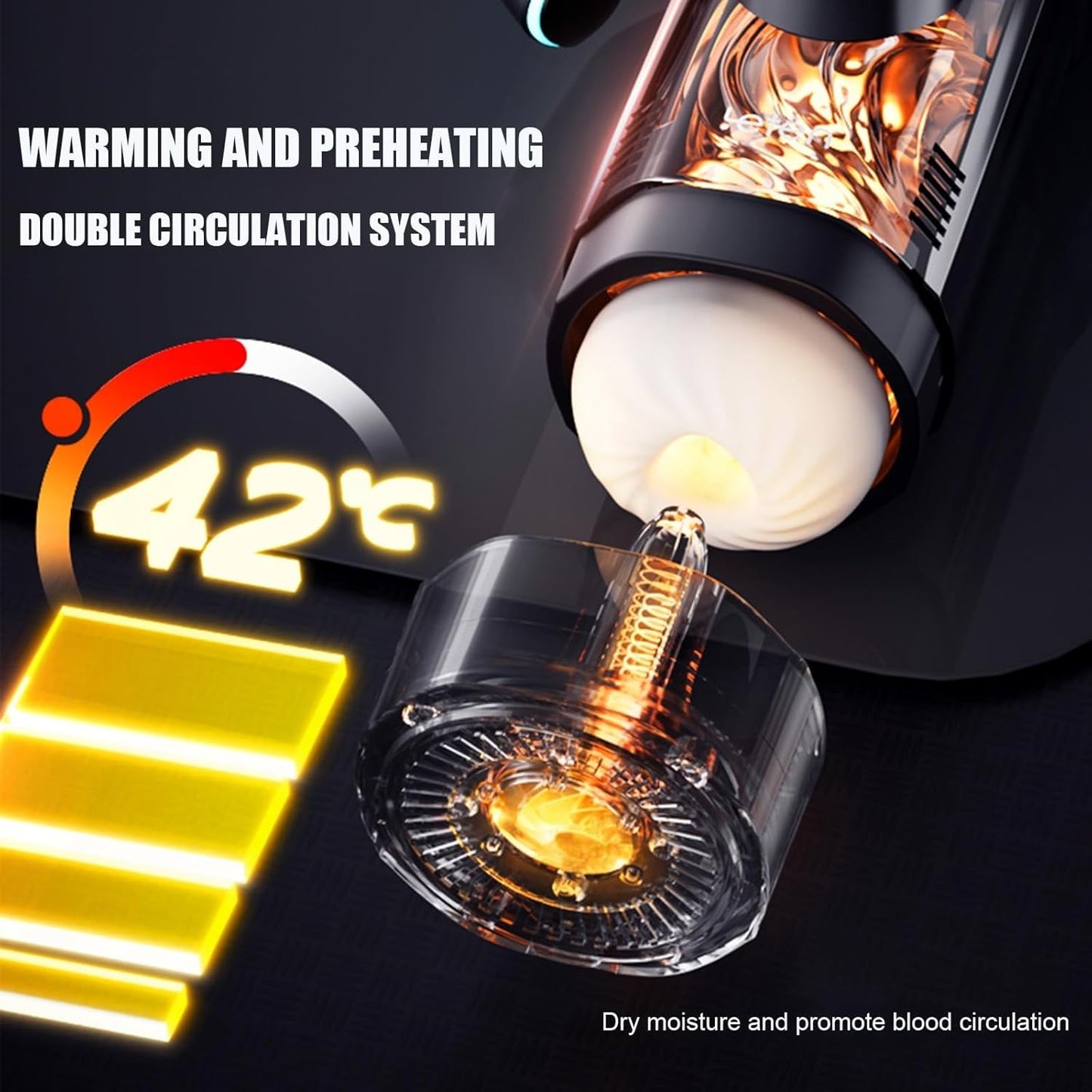 Heaven - 7 Frequency Powerful Suction & Tongue Licking Male Stroker 5-in-1 Thrusting & Rotating Male Sex Toy