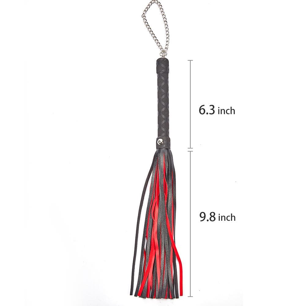 Fouet de flirt noir et rouge