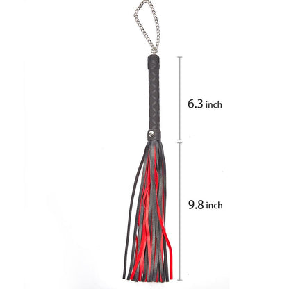 Fouet de flirt noir et rouge