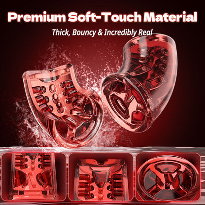 Terminator - Telescopic Rotating Male Masturbator - 9 Modes Sucking Thrusting with Handle