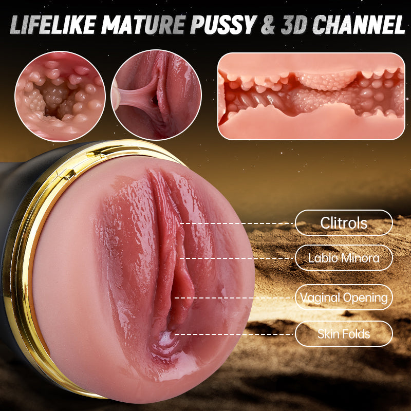 Captain Deep Throat Male Stroker with 10 Vibrating & Suction Modes