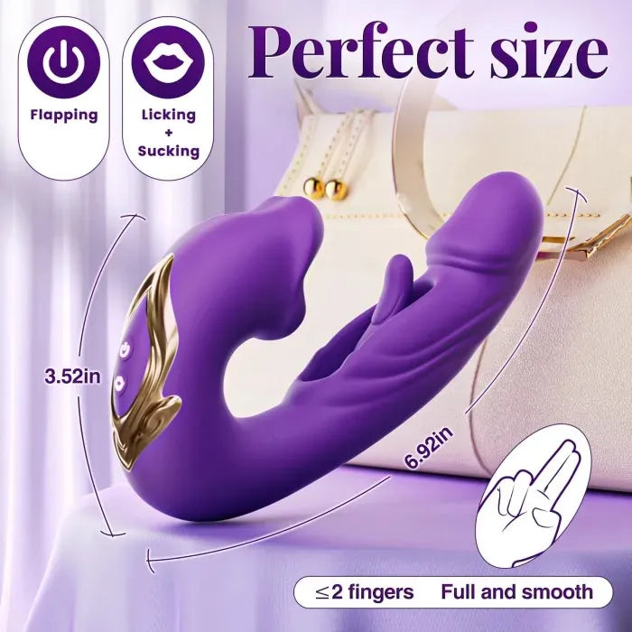 💥Nouveau en vente 2026 💞Vibromasseur point G pour femme, avec 7 modes de vibration claquant et 5 modes de léchage/succion.