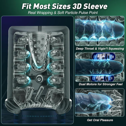Heaven - 7 Frequency Powerful Suction & Tongue Licking Male Stroker 5-in-1 Thrusting & Rotating Male Sex Toy