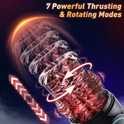 Heaven - 7 Frequency Powerful Suction & Tongue Licking Male Stroker 5-in-1 Thrusting & Rotating Male Sex Toy