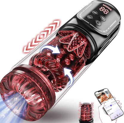 Heaven - 7 Frequency Powerful Suction & Tongue Licking Male Stroker 5-in-1 Thrusting & Rotating Male Sex Toy