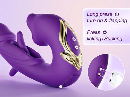 💥Nouveau en vente 2026 💞Vibromasseur point G pour femme, avec 7 modes de vibration claquant et 5 modes de léchage/succion.