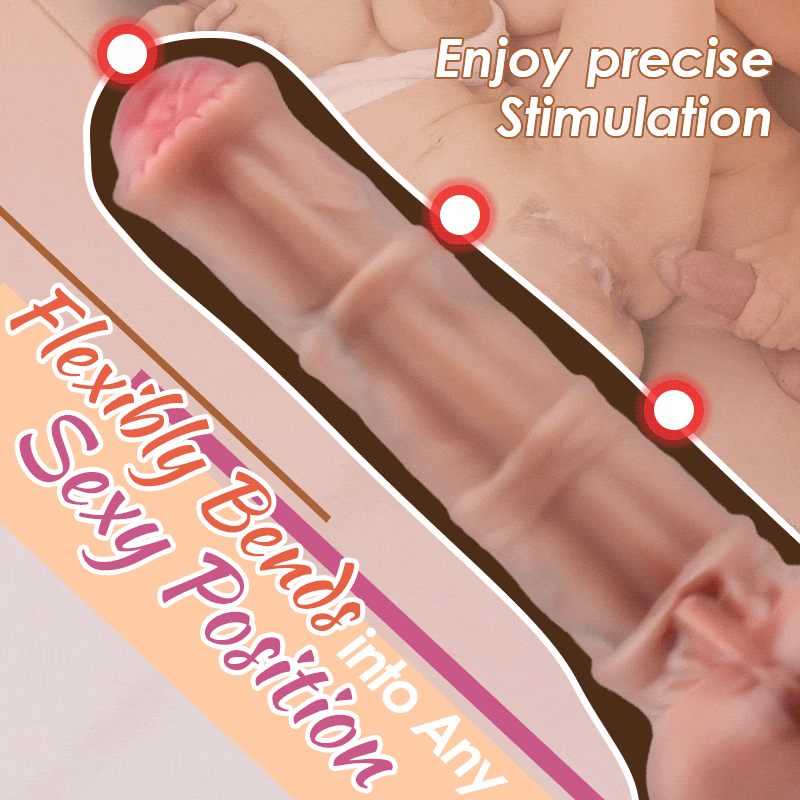 Buyging™ 3 Dildo Chauffant Vibratoire Télescopique 10 Vitesses 19,7 cm