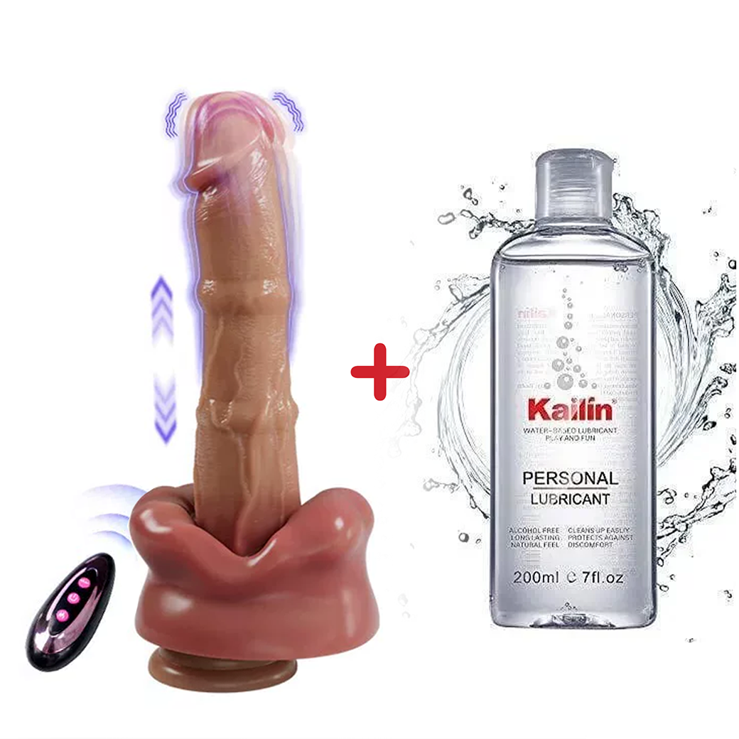 Buyging™ Godemichet Vibrant Balançoire Buccale de 9 Pouces avec Chauffage et Télécommande