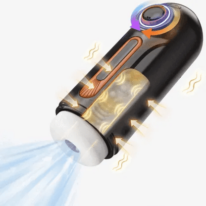 10 Niveaux de Poussée 10 Niveaux de Vibration 3 Niveaux d'Aspiration Chauffant Masturbateur Masculin