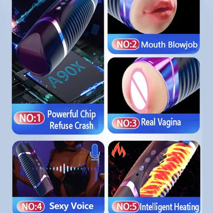 🔥 2026 Smart Male Masturbator – 7×7 Suction & Vibration Modes 🔥