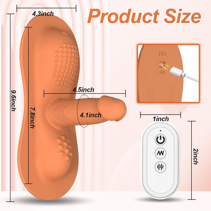 Vibrateur Buyging™ 10 modes de vibration à enfourcher pour clitoris, anus et point G, double stimulateur