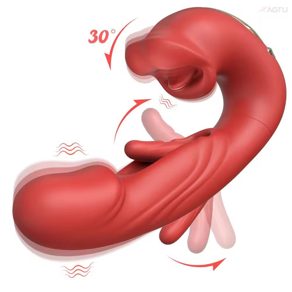 💥Nouveau en vente 2026 💞Vibromasseur point G pour femme, avec 7 modes de vibration claquant et 5 modes de léchage/succion.